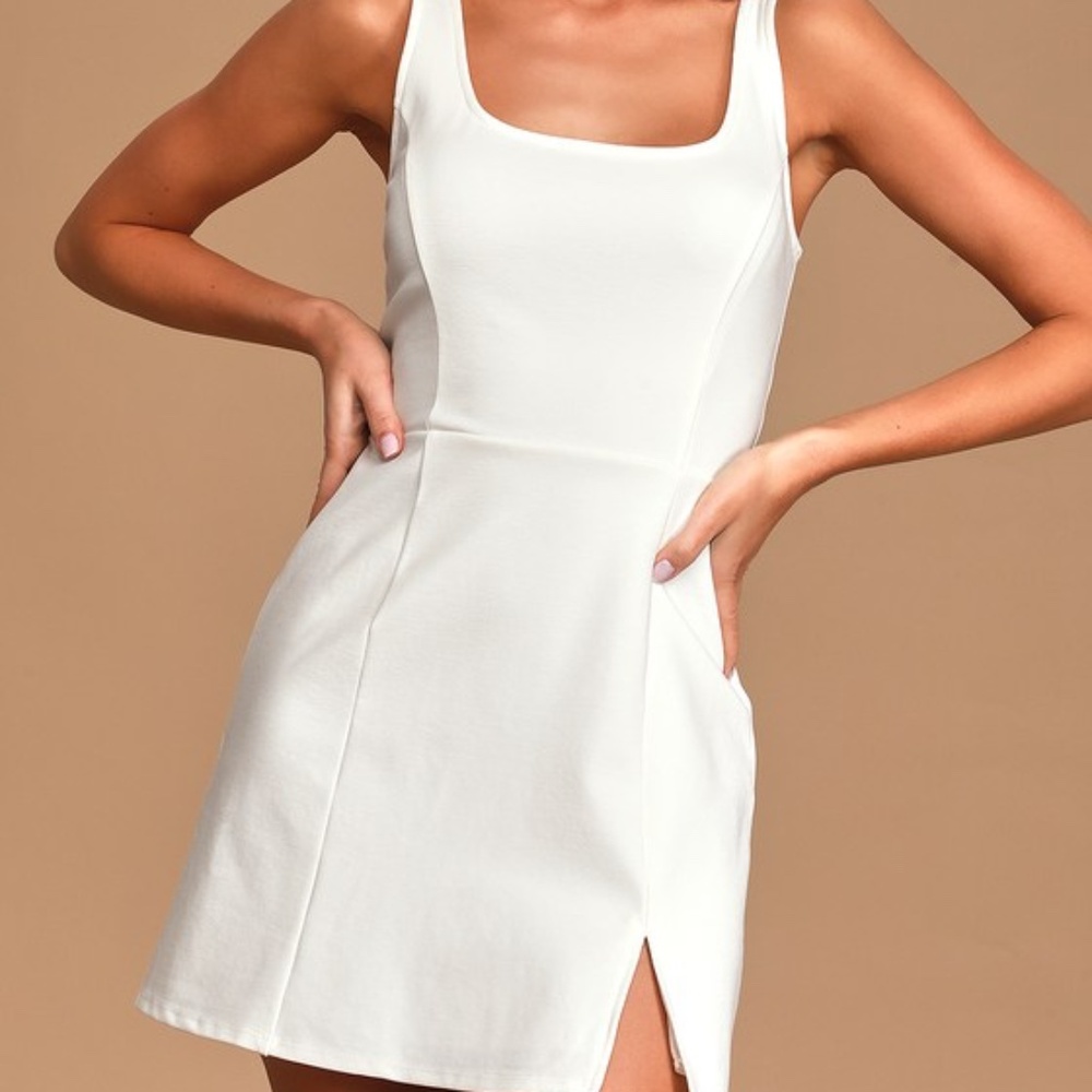 Lulus Always Admired White Sleeveless Mini Dress - Size S